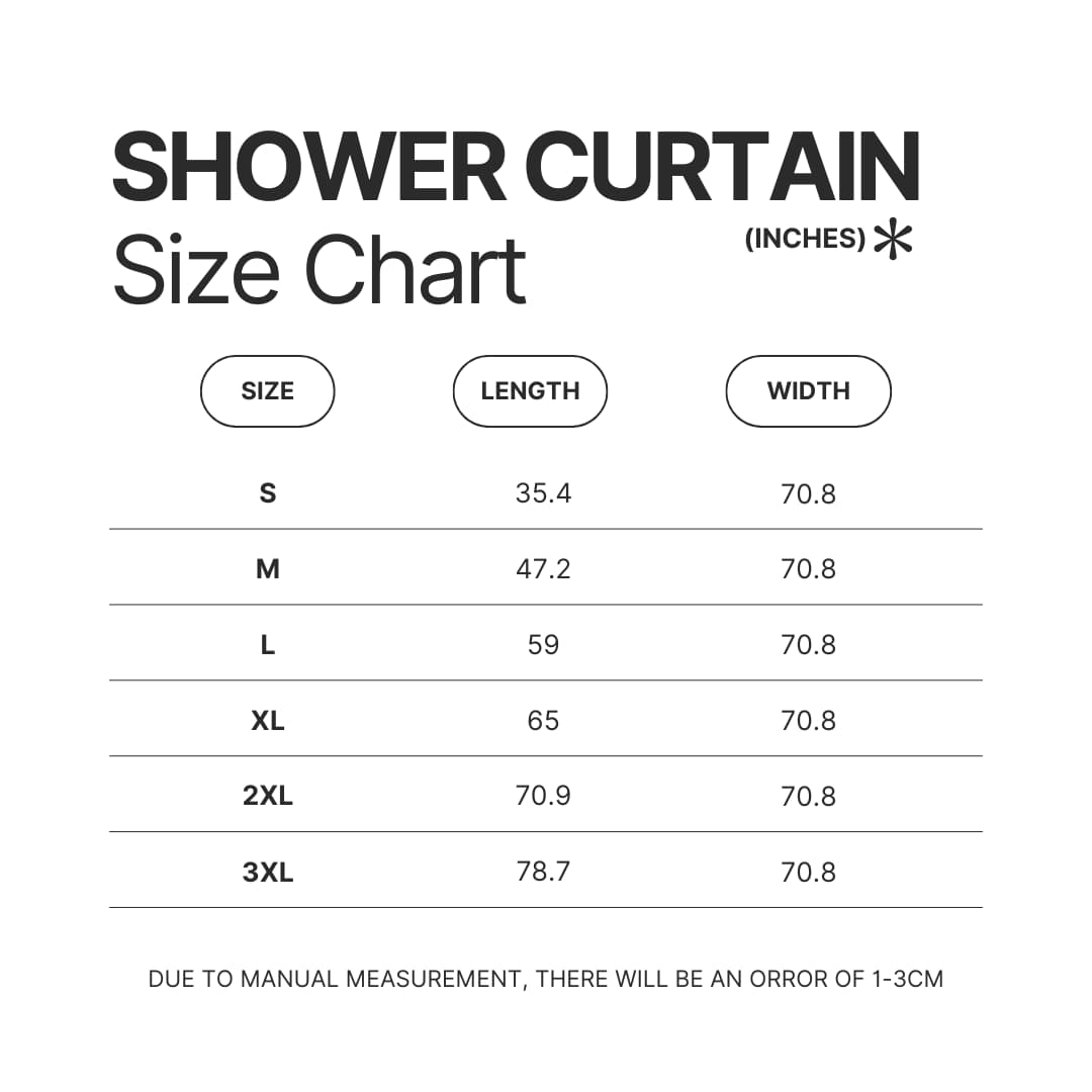 Shower Curtain Size Chart - Spy × Family Merch