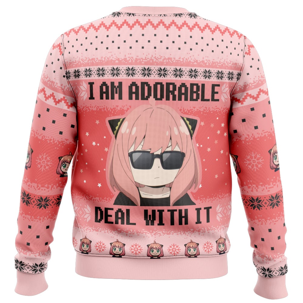 I Am Adorable Spy X Family Ugly Christmas Sweater - Image 2