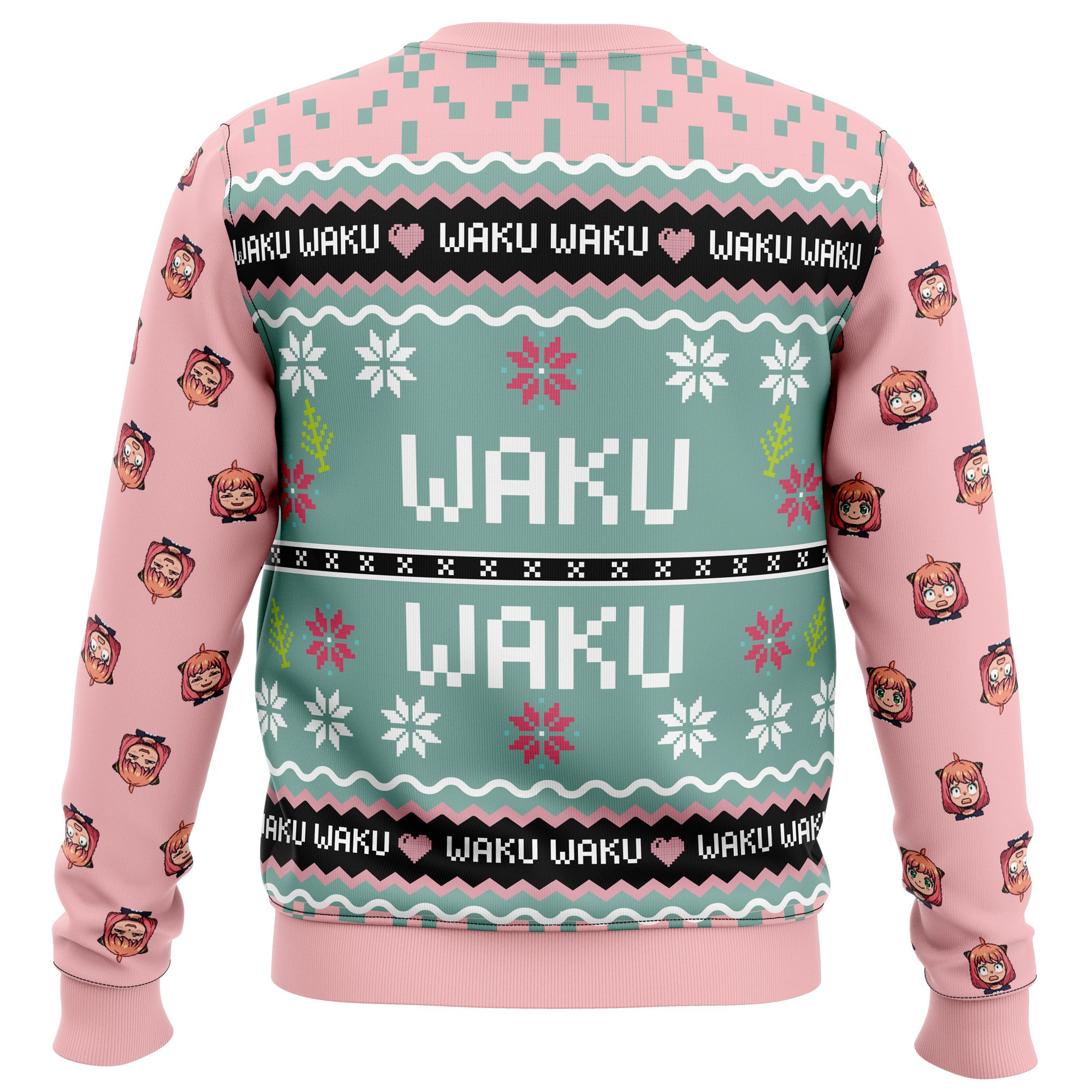 Anya Forger Waku Waku Spy x Family Ugly Christmas Sweater - Image 2