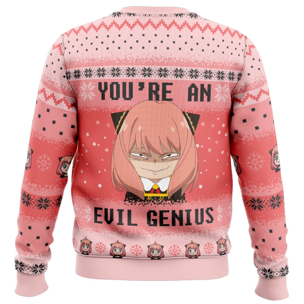 You’re An Evil Genius Spy X Family Ugly Christmas Sweater - Image 2