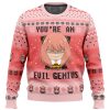Youre An Evil Genius Spy X Family Ugly Christmas Sweater FRONT mockup - Spy × Family Merch