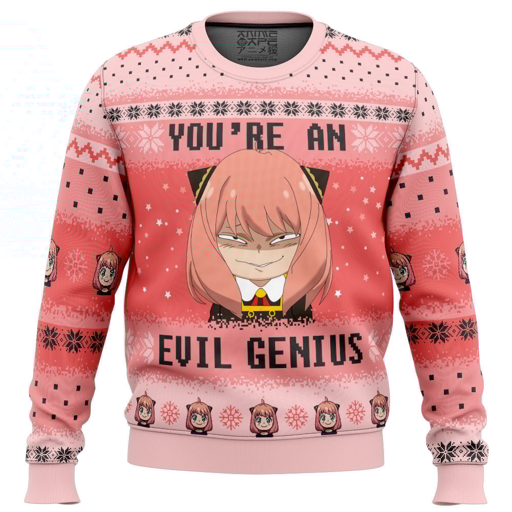 You’re An Evil Genius Spy X Family Ugly Christmas Sweater